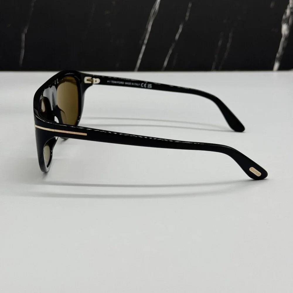 NEW TOM FORD EDWARD-02 TF1002 01J BLACK UNISEX SUNGLASSES TOM FORD FT1002 01J